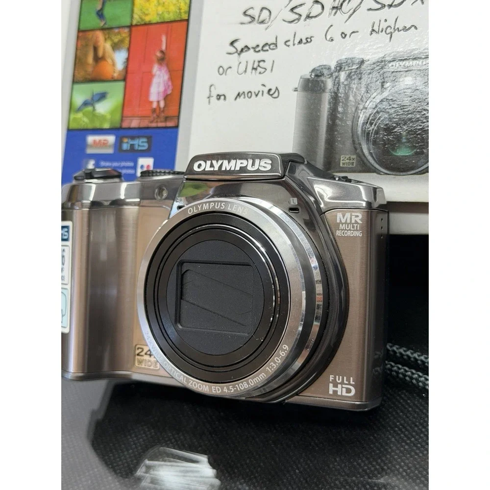 Olympus SZ-31MR Digital Camera 16MP Full HD Silver - Excellent Condition Tested